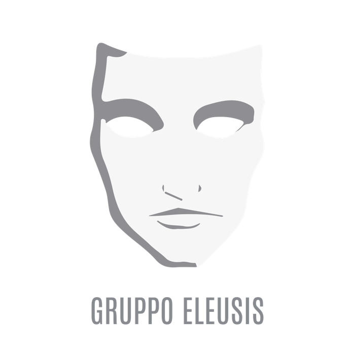 Logo del Gruppo Eleusis: una maschera bianca